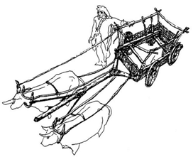 Drawing of wheeled cart. (Click on image to view larger.)